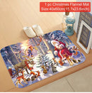 Tapete de porta de natal papai noel ao ar livre tapete feliz natal decorações para casa 2025 navidad ornamento de natal ano novo 2026