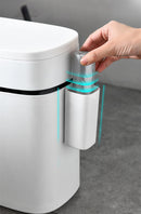 Lixo De Banheiro 14L Lixo Press-Type Can Household Waterproof Caixa De Armazenamento De Lixo Cestos De Cozinha Cesta De Papel