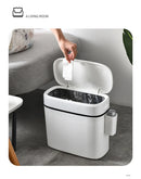 Lixo De Banheiro 14L Lixo Press-Type Can Household Waterproof Caixa De Armazenamento De Lixo Cestos De Cozinha Cesta De Papel