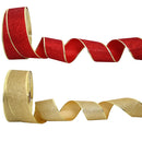Fitas decorativas Glitter para artesanato, vermelho, prata, ouro, fita com fio de ferro, decoração de Natal, arcos, 200cm x 6,3 cm