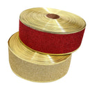 Fitas decorativas Glitter para artesanato, vermelho, prata, ouro, fita com fio de ferro, decoração de Natal, arcos, 200cm x 6,3 cm