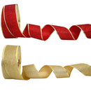 Fitas decorativas Glitter para artesanato, vermelho, prata, ouro, fita com fio de ferro, decoração de Natal, arcos, 200cm x 6,3 cm