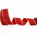 Fitas decorativas Glitter para artesanato, vermelho, prata, ouro, fita com fio de ferro, decoração de Natal, arcos, 200cm x 6,3 cm