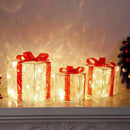 Natal brilhante caixa de presentes decoração ornamento com arco caixa de iluminação ao ar livre iluminação natal ano novo 2024 casa quintal decoração
