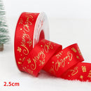 5 jardas fita de natal impressa fita de poliéster de natal para design artesanal decoração de natal diy bolo buquê embalagem de presente