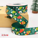 5 jardas fita de natal impressa fita de poliéster de natal para design artesanal decoração de natal diy bolo buquê embalagem de presente