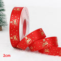 5 jardas fita de natal impressa fita de poliéster de natal para design artesanal decoração de natal diy bolo buquê embalagem de presente