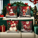 Natal e ano novo decoração fronha papai noel boneco de neve capa de almofada sala estar sofá capa de almofada decoração para casa
