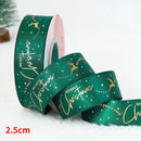 5 jardas fita de natal impressa fita de poliéster de natal para design artesanal decoração de natal diy bolo buquê embalagem de presente