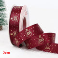 5 jardas fita de natal impressa fita de poliéster de natal para design artesanal decoração de natal diy bolo buquê embalagem de presente