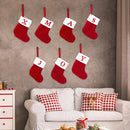 Meias de natal tricô floco de neve carta meia decoração de natal 2025 para casa ornamento de árvore de natal presente navidad natal 2026