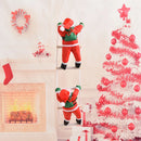 Natal papai noel escada de escalada boneca árvore de natal pendurado decoração porta interior parede pingente de natal presentes de ano novo