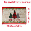 Tapete de porta de natal papai noel ao ar livre tapete feliz natal decorações para casa 2025 navidad ornamento de natal ano novo 2026