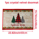 Tapete de porta de natal papai noel ao ar livre tapete feliz natal decorações para casa 2025 navidad ornamento de natal ano novo 2026