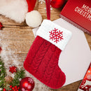 Meias de natal tricô floco de neve carta meia decoração de natal 2025 para casa ornamento de árvore de natal presente navidad natal 2026