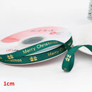 5 jardas fita de natal impressa fita de poliéster de natal para design artesanal decoração de natal diy bolo buquê embalagem de presente