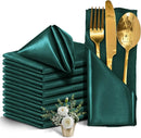 12 guardanapos de cetim vermelho 30x30cm, guardanapos laváveis suaves e sedosos para restaurante, casamentos, jantar, festa, decoração de natal