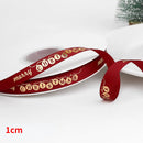 5 jardas fita de natal impressa fita de poliéster de natal para design artesanal decoração de natal diy bolo buquê embalagem de presente