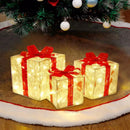 Natal brilhante caixa de presentes decoração ornamento com arco caixa de iluminação ao ar livre iluminação natal ano novo 2024 casa quintal decoração