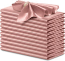 12 guardanapos de cetim vermelho 30x30cm, guardanapos laváveis suaves e sedosos para restaurante, casamentos, jantar, festa, decoração de natal