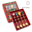 Conjunto de talheres com tema de natal, aço inoxidável, criativo, desenho animado, faca, garfo, colher, 2/4/6 peças, conjunto de presente de feriado, decoração de talheres