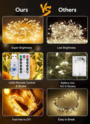 3/6/9m usb power led firecracker luzes da corda controle remoto guirlanda luzes de fadas para festa de casamento jardim decoração de natal