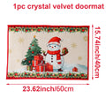 Tapete de porta de natal papai noel ao ar livre tapete feliz natal decorações para casa 2025 navidad ornamento de natal ano novo 2026