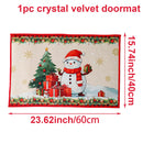 Tapete de porta de natal papai noel ao ar livre tapete feliz natal decorações para casa 2025 navidad ornamento de natal ano novo 2026