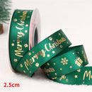 5 jardas fita de natal impressa fita de poliéster de natal para design artesanal decoração de natal diy bolo buquê embalagem de presente