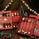 Conjunto de talheres com tema de natal, aço inoxidável, criativo, desenho animado, faca, garfo, colher, 2/4/6 peças, conjunto de presente de feriado, decoração de talheres
