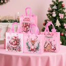 4/8 pçs saco de presente de natal santa saco não tecido decorações de natal para casa 2025 natal navidad noel presentes saco de embalagem de ano novo