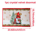 Tapete de porta de natal papai noel ao ar livre tapete feliz natal decorações para casa 2025 navidad ornamento de natal ano novo 2026