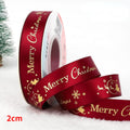 5 jardas fita de natal impressa fita de poliéster de natal para design artesanal decoração de natal diy bolo buquê embalagem de presente