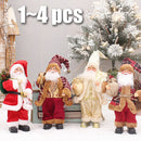 1 ~ 4 pçs 2025 decoração de natal para casa papai noel boneca de pelúcia 30cm navidad festa decoração enfeites de natal presente de ano novo