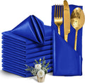 12 guardanapos de cetim vermelho 30x30cm, guardanapos laváveis suaves e sedosos para restaurante, casamentos, jantar, festa, decoração de natal