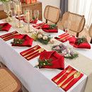 12 guardanapos de cetim vermelho 30x30cm, guardanapos laváveis suaves e sedosos para restaurante, casamentos, jantar, festa, decoração de natal