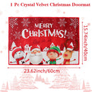 Tapete de porta de natal papai noel ao ar livre tapete feliz natal decorações para casa 2025 navidad ornamento de natal ano novo 2026