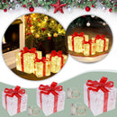 Natal brilhante caixa de presentes decoração ornamento com arco caixa de iluminação ao ar livre iluminação natal ano novo 2024 casa quintal decoração
