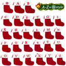 Meias de natal tricô floco de neve carta meia decoração de natal 2025 para casa ornamento de árvore de natal presente navidad natal 2026