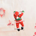 Natal papai noel escada de escalada boneca árvore de natal pendurado decoração porta interior parede pingente de natal presentes de ano novo