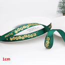 5 jardas fita de natal impressa fita de poliéster de natal para design artesanal decoração de natal diy bolo buquê embalagem de presente