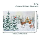 Tapete de porta de natal papai noel ao ar livre tapete feliz natal decorações para casa 2025 navidad ornamento de natal ano novo 2026