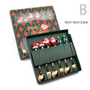 Conjunto de talheres com tema de natal, aço inoxidável, criativo, desenho animado, faca, garfo, colher, 2/4/6 peças, conjunto de presente de feriado, decoração de talheres