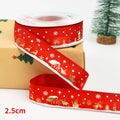 5 jardas fita de natal impressa fita de poliéster de natal para design artesanal decoração de natal diy bolo buquê embalagem de presente