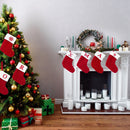 Meias de natal tricô floco de neve carta meia decoração de natal 2025 para casa ornamento de árvore de natal presente navidad natal 2026