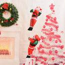 Natal papai noel escada de escalada boneca árvore de natal pendurado decoração porta interior parede pingente de natal presentes de ano novo