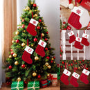 Meias de natal tricô floco de neve carta meia decoração de natal 2025 para casa ornamento de árvore de natal presente navidad natal 2026