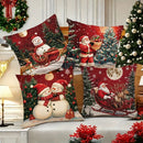 Natal e ano novo decoração fronha papai noel boneco de neve capa de almofada sala estar sofá capa de almofada decoração para casa