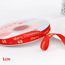 5 jardas fita de natal impressa fita de poliéster de natal para design artesanal decoração de natal diy bolo buquê embalagem de presente