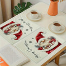 Placemats VIKAMA 4/6/8/10 peças para anões de Natal são adequados para decoração festiva de mesa de jantar e cozinha.